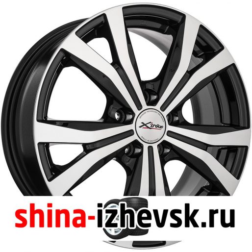 Колесный диск X-trike X119 6.5xR16 5×100 ET38 DIA67.1 черный глянцевый с полированной лицевой поверхностью в Ижевске